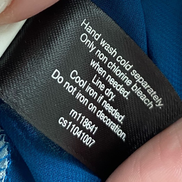 Lane Bryant Colorful Vibrant Blue, Teals and Whites Flowly Top Plus Size 14/16 - Picture 6 of 9